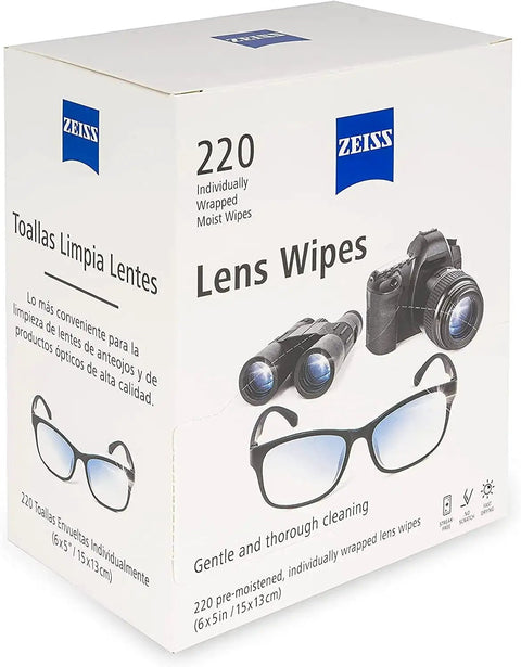 Box of Zeiss Lens Wipes For Glasses And Sunglasses Premoistened Gentle Cleaning