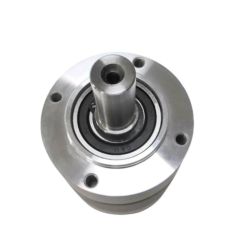 Close-up of the 60Mm Double Shaft Planetary Gearbox PLS60 Precision Reduction Gearbox With 80 To 1 Ratio for robotics.