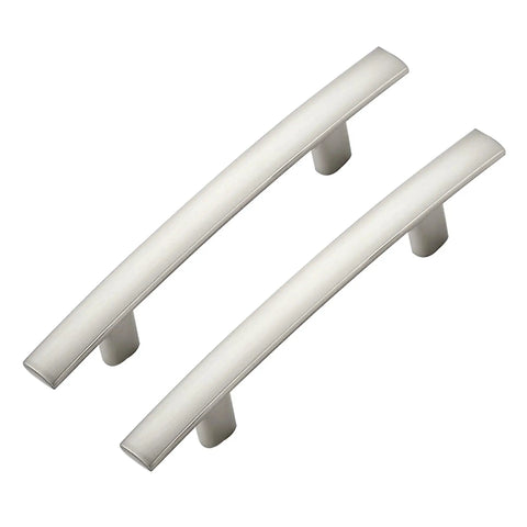 30 Pack Curved Cabinet Pulls With 3 Inch Center Hole Brushed Nickel Zinc Alloy Durable Handles Arch Design