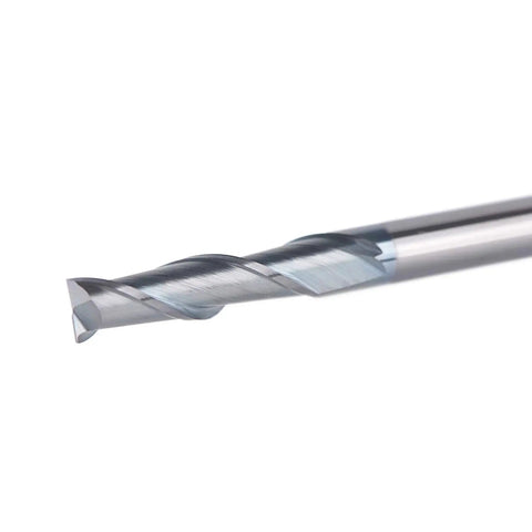 2 Flute Square Nose End Mill For CNC Router One Eighth Inch Shank TiAlN Coated Tungsten Carbide Cutter Flat Top