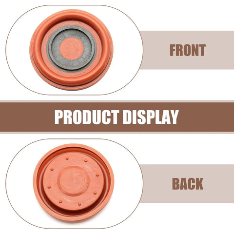 Red rubber PCV box oil separator diaphragm; front and back views, OEM 31338685/31338684, C30/S40/C70 compatible