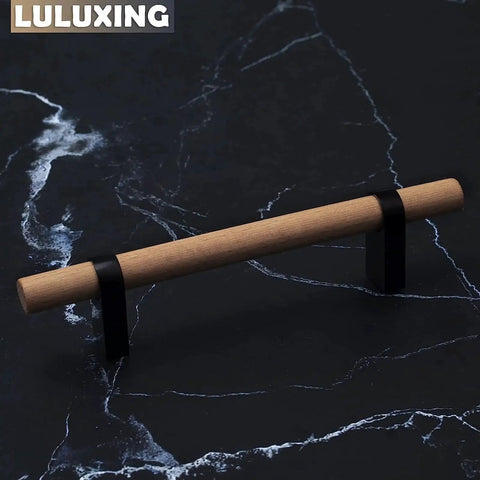 Adjustable Wood Cabinet Hardware Handles Pack Of 6 Unfinished DIY Pulls for cabinets showing single handle on black surface