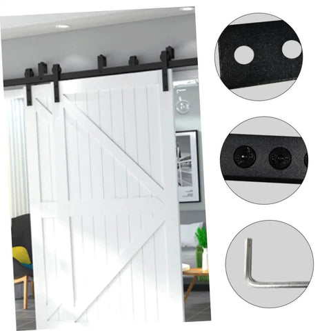 Heavy Duty Track Connecting Brace Set For Barn Door Flat Track Bracket Connector With Carbon Steel Mending Plates And Sturdy Screws