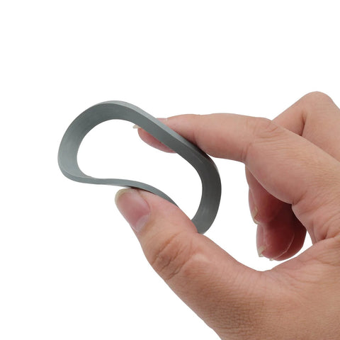 Hand holding flexible 2 Pack Blender O Ring Gasket Seals For Oster And Osterizer Models, Durable Rubber Replacement Seals, grey rubber gasket