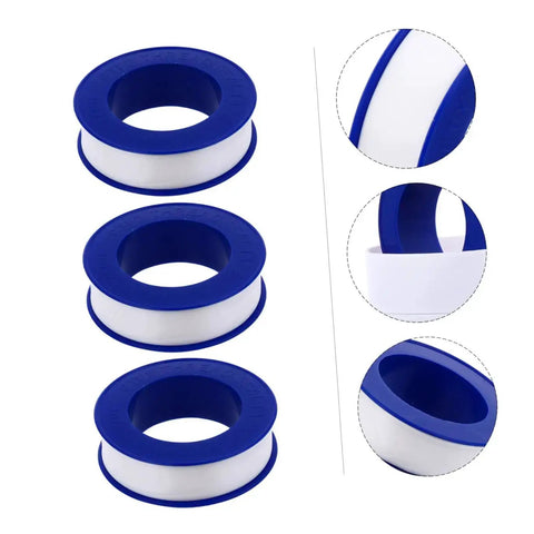 30 Pack High Temp PTFE Plumber Tape That Seals Leaks Like A Boss For Everyday DIY Home Plumbing Leaks And Airtight Seals Non Flammable Tape For Faucets And Pipe Fittings shown in rolls