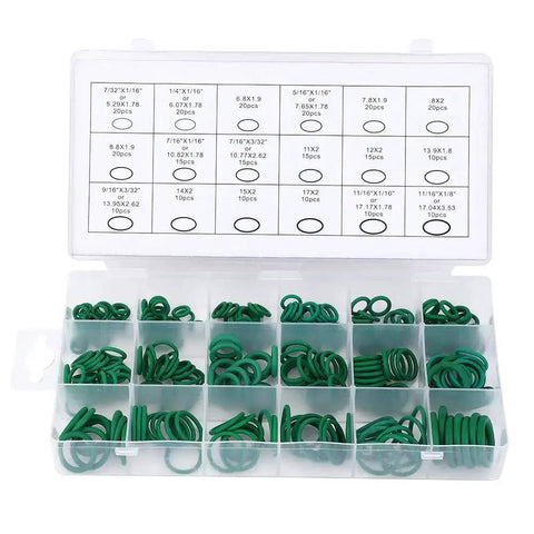 High Temperature Fluorosilicone O Ring Kit 21 By 11 By 3 270 Pcs Buna N Rubber Sealing Workhorse in plastic case with compartments