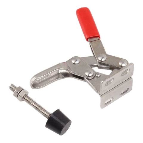 Pro Grade Toggle Clamp Latch Push Pull Stainless Steel Hand Tool For Woodworking And Welding, Adjustable Opening With Plastic Handle