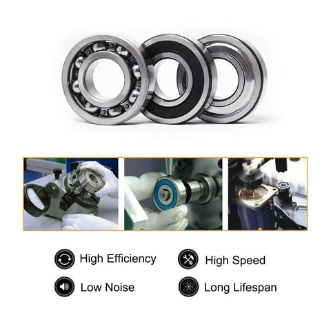 623ZZ Double-Shield Deep Groove Ball Bearings 3mm x 10mm x 4mm (623-2Z) Carbon Steel ABEC-1 High-Speed for Micro Motors application
