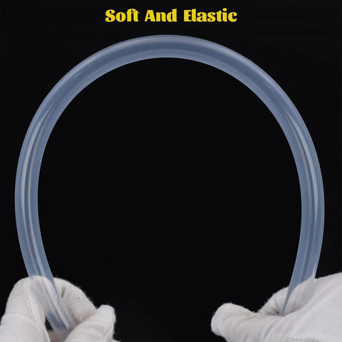 Eastrans silicone tubing, 1/4 in ID x 3/8 in OD, clear food-grade, 5 ft length