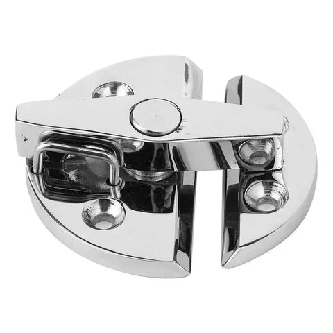Front view: turn catch lock for boat hatch, 316 stainless marine hardware, chrome finish, Amazon brand