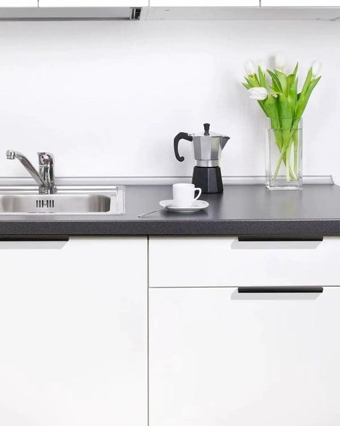 10 Pack Matte Black Aluminum Alloy Finger Pulls For Kitchen Cabinets And Dresser Drawers Edge Handles Concealed Mount