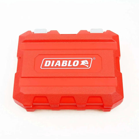Red case for Diablo by Freud 9 Piece Pro Grade High Performance Hole Saw Set With 60mm Depth For Deep One Pass Holes