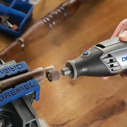 Go To 160 Piece Rotary Tool Accessory Kit With EZ Lock Technology for cutting, sanding, polishing, grinding tool in use
