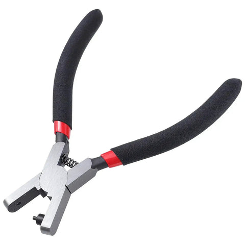 2mm Round Leather Hole Punch Heavy Duty Handheld Metal Punch Tool For Jewelry Making, with black handles and steel construction.