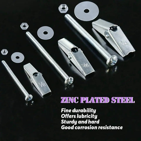 Heavy Duty Toggle Bolt And Wing Nut Kit 120 Piece Set With 30 Toggle Bolts 30 Wing Nuts 30 Hex Nuts And 30 Washers In Three Sixteenth Inch Size For Drywall Hanging Heavy Items Mirrors Pictures Butterfly Toggle Anchors