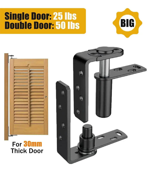 Premium 304 Stainless Steel Saloon Door Hinges Heavy Duty Dual Swing Self Return 180 Degree Self Closing, supports 25 lbs per door