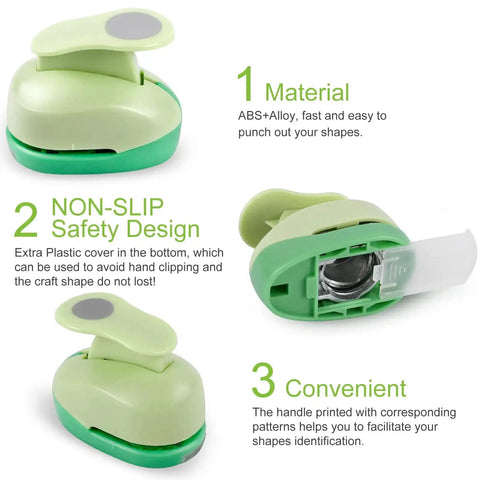 Circle Punch Set Of 3 Inches, 2 In, 1.5 In And 1 In For Crafting Scrapbooking Cards And DIY Albums Durable zinc alloy hole punch details