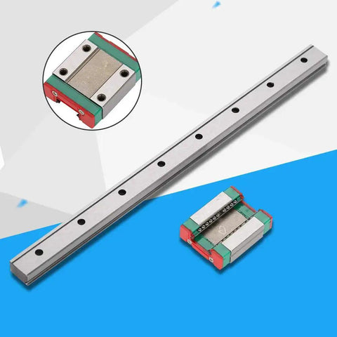 12mm Linear Rail With Mini Bearing Steel Rails And Slide Block Set For Small Equipment And Precision Measuring Gear 200mm