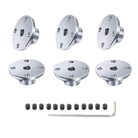 6pcs aluminum 6mm flange shaft couplings with screws and hex key for RC model motors