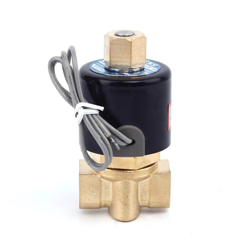 12V DC Brass Electric Solenoid Valve Normally Open 1/4 Inch NPT For Water Air Diesel 2 Way Go-To Valve With Brass Body