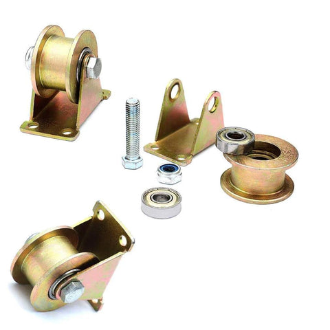 Rigid Track Wheel Sliding Gate Roller Galvanized Beefy Heavy Duty Barn Door Casters 45 Steel Gate Hardware For Gate Frames Industrial Machinery Carts Wire With Double Bearings