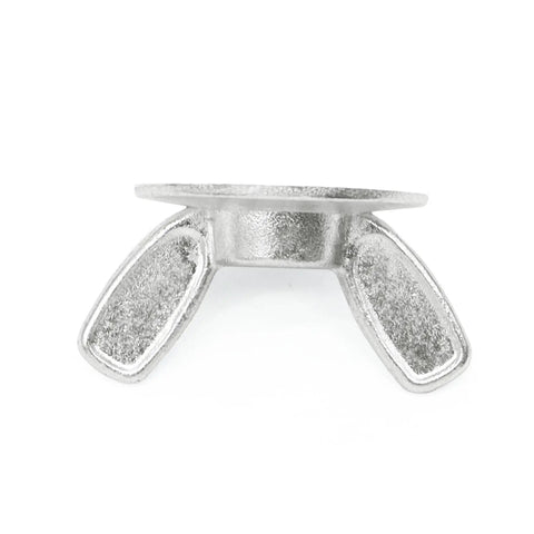 Quarter Inch Twenty Washered Wing Nut Set With Zinc Plating, 50 Pieces, Easy Grip Butterfly Nuts, front view.