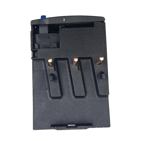 Top view of Thermal Overload Relay 1.6-2.5 A for LC1D Contactor Series, black casing with copper terminals, for AC DC networks
