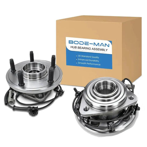 Pair Of Front Wheel Hub Bearing Assemblies For 2006-2010 Jeep Commander Grand Cherokee Premium Replacement Built For Smooth Rides Precision Engineered Fitment Easy Install With Both Sides Included Verified For Quick Fit, shown with packaging.