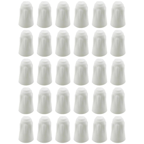 Ceramic wire connector caps, white, 30 pcs, high-temperature twist caps for high-power lighting and fans