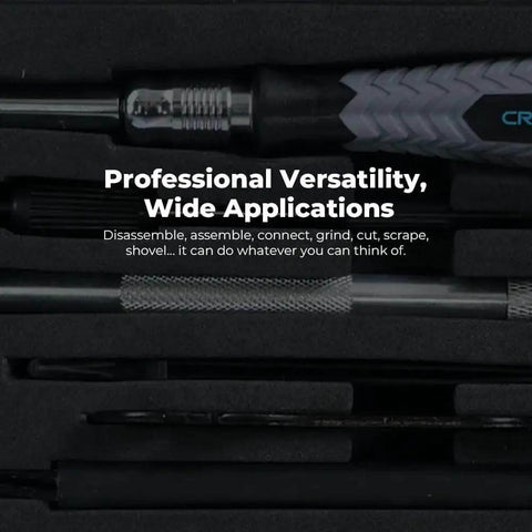 All In One Must Have 74 Piece 3D Printer Tool Kit For All FDM Printers With Nozzle Cleaning Tools Filament Cutter Scrapers Wrenches Screwdrivers And Finishing Gear For Quick Assembly Removal And Maintenance Creality showing professional versatility and wide applications text.
