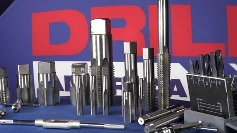 Three Eighths Inch 16 UNC High Speed Steel Tap Set With Taper Plug And Bottom Style Taps For New Threads Or Retapping