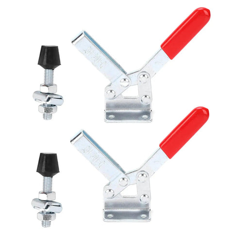 Beefy 182kg Toggle Clamps Two Pack Anti Rust Alloy Steel Horizontal Hold Downs with Quick Release Heavy Duty Woodworking Jigs