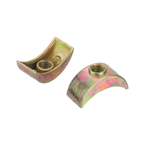Half Moon Nuts Washers M6 Set Zinc Alloy External Thread Lock Washers Bronze Spacer Connectors 12 Pack For Hardware Fittings