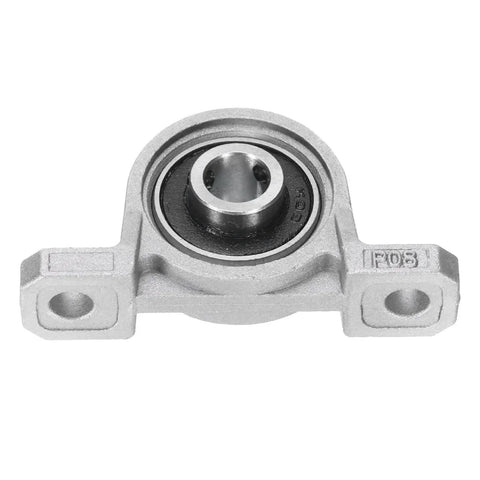 Front view of Self Aligning Pillow Block Bearing 8mm Bore Zinc Alloy Insert Bearing With Cast Iron Housing 55 x 13 x 28mm