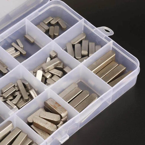 Woodruff Key Set 140 Piece Pro Grade Stainless Steel Keyway Assortment For Shaft Fastening 12mm 16mm 20mm 25mm
