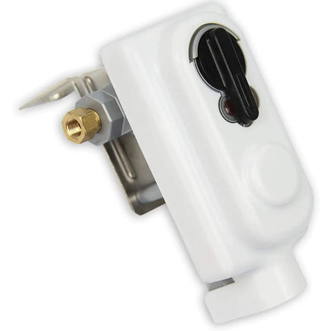 Side view of Two Stage Auto Changeover Propane Gas Regulator For RVs Vans And Trailers With Seamless Tank Switch