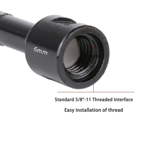 Close-up of Diamond Core Drill Bit Set For Porcelain Tile Ceramic Marble Brick Stone Granite Vacuum Brazed, 5/8-11 thread