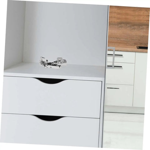 Soft Close Hidden Cabinet Hinges For Corner Cabinets With Damping System For Quiet Operation And Smooth Self Closing Easy Installation Includes Screws 2 Pack Zerodeko shown on white cabinet