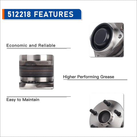 Rear Wheel Hub And Bearing Assembly For 2003 To 2008 Pontiac Vibe, 2000 To 2005 Toyota Celica, 2003 To 2008 Corolla And Matrix FWD Non ABS