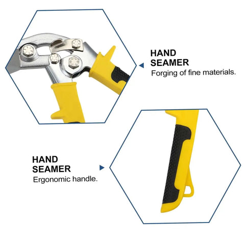 Heavy Duty Hand Seamer Tool For Metal Plate Folding And Seam Bending Ergonomic Over Molded Non Slip Handle Pro Grade All Steel
