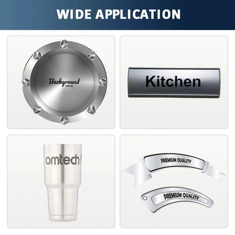 High Contrast Metal Laser Marking Spray For CO2 And Fiber Lasers, 13oz Aerosol Black Ink showing wide application on metal items