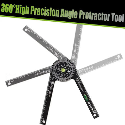 Miter Saw Protractor Angle Finder With Aluminum Construction And Level Gauge High Precision Laser Engraved Inside And Outside Angles
