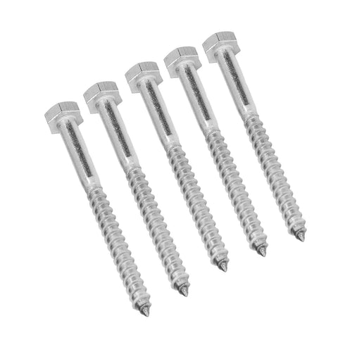 304 Stainless Steel Half Thread Wood Hex Lag Screws Self Tapping For Carpentry High Hardness And Durability DIN571 Standard M6 70mm