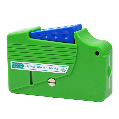 Green Amazon Cruiser optical fiber connector cleaner cassette for FC/SC/ST/LC/MU/D4 connectors