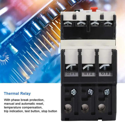 Beefed Up Adjustable Thermal Overload Relay For Electric Motors 2.5 To 4 Amp Range with large binding posts and screw mount