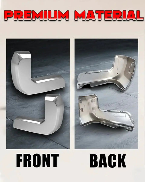 Rear Bumper End Cap For Toyota Tacoma 2016 2023 No Parking Sensors Chrome Cap front and back view
