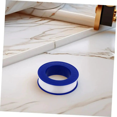 12 Rolls High Temp PTFE Sealing Tape For Water Leaks Faucets Shower Heads Garden Hoses Plumber Tape Leak Proof Thread Sealant Stretchy Yet Durable With Superior Heat Resistance And Quick Sealing on a marble background