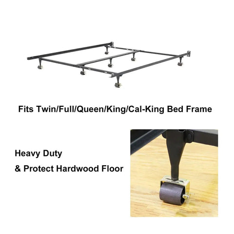 Heavy Duty Steel Stem Bed Frame Wheels Casters Rollers With Plastic Inserts Locking Set Of 6 Replacement for stability and protection