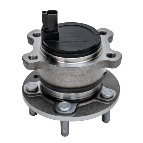 Front view of Rear Wheel Bearing Hubs Assembly 2 Piece Replacement for Ford Escape 2013 to 2019 C Max 2013 to 2018 Lincoln MKC 2015 to 2019 FWD Models Bolt Right Up