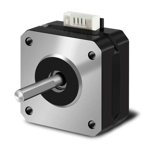 High Torque Nema 17 Stepper Motor Bundle 42x23mm Pancake Style 17HS4023 1.5A 3.8V 2 Phase 4 Wire for 3D printers front view